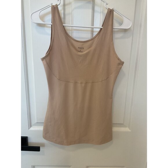 Assets By Spanx Womens Shapewear Tank Top L Nude 80% Nylon 20% Elastane - Picture 1 of 3